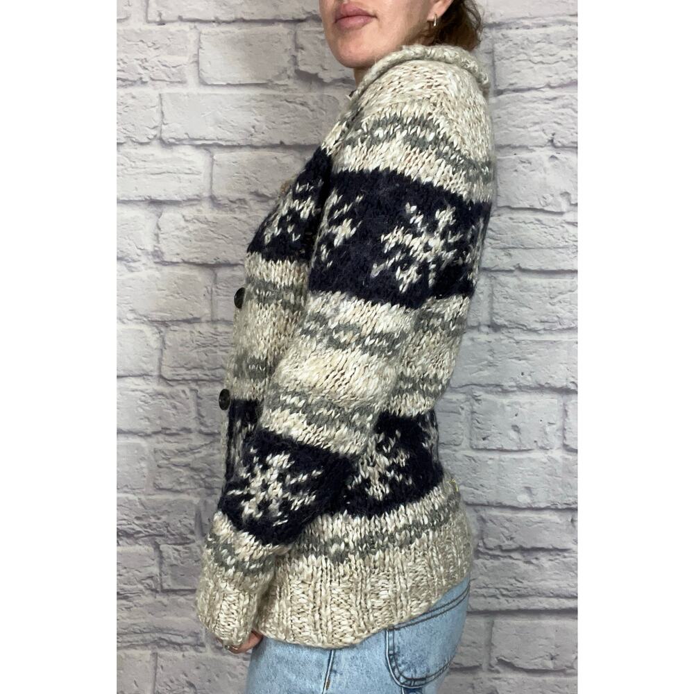 Y2K Telluride Clothing Wool and Acrylic Blend Nordic Style Cardigan - Picture 4 of 9